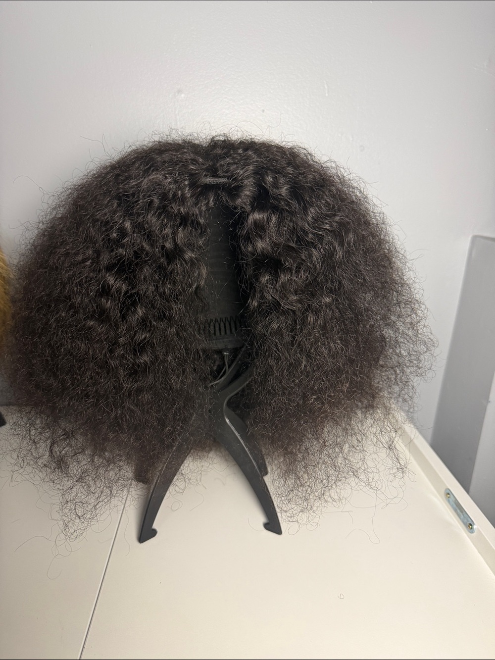 Natural Black Kinky Curly Afro half Wig - Women's Hair